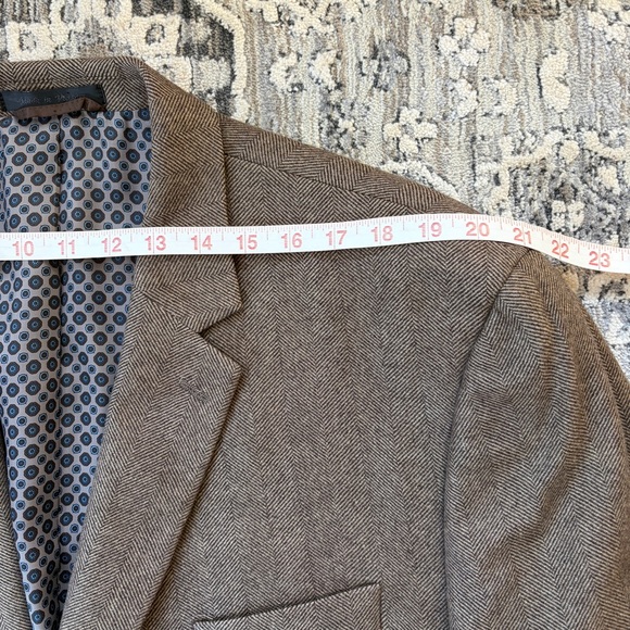 Men’s Herringbone Wool & Cashmere Sport Coat Blazer Jacket - Picture 16 of 16